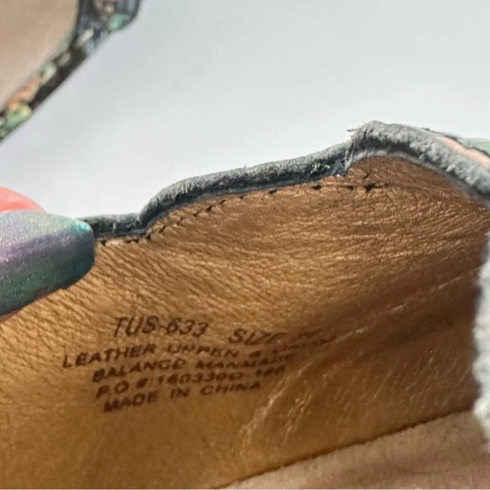Alegria Tuscany Gold Floral Leather Mules Mary Jane Slip On Shoes 38 US 8/8.5 - Picture 8 of 8
